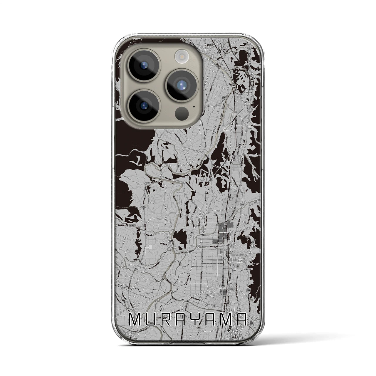 【村山(山形県)】地図柄iPhoneケース(クリアタイプ)