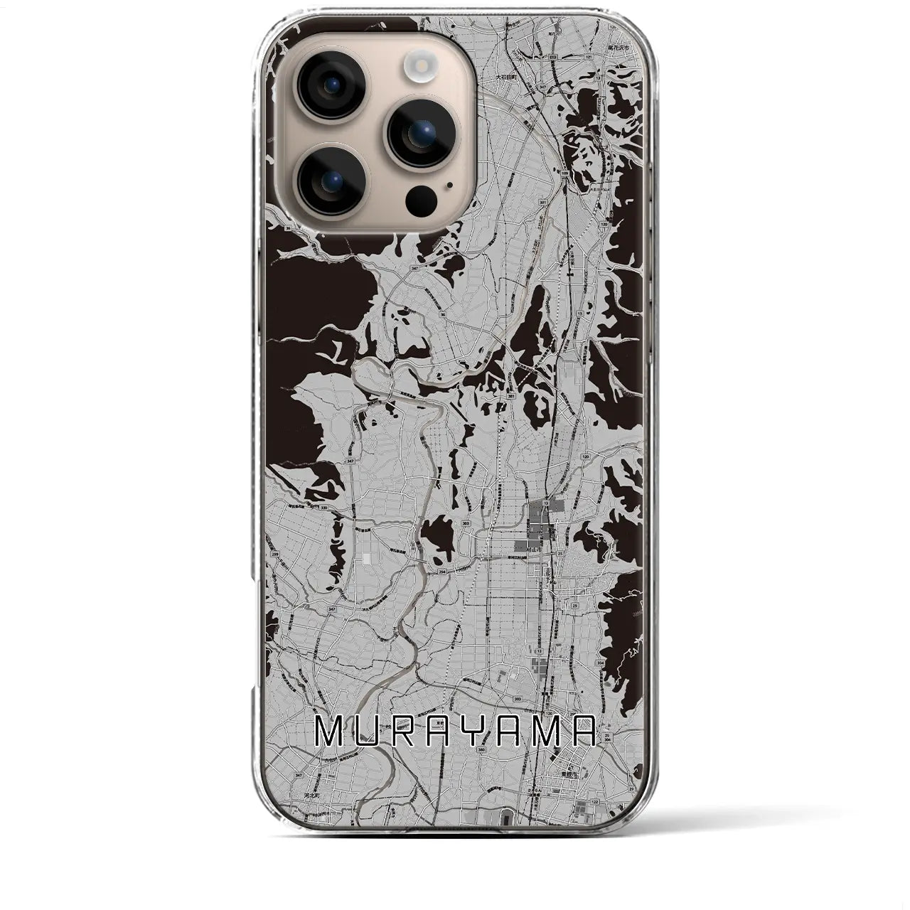 【村山(山形県)】地図柄iPhoneケース(クリアタイプ)