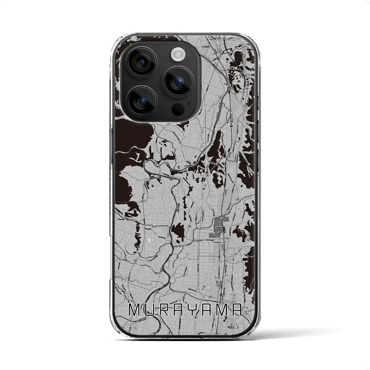 【村山(山形県)】地図柄iPhoneケース(クリアタイプ)