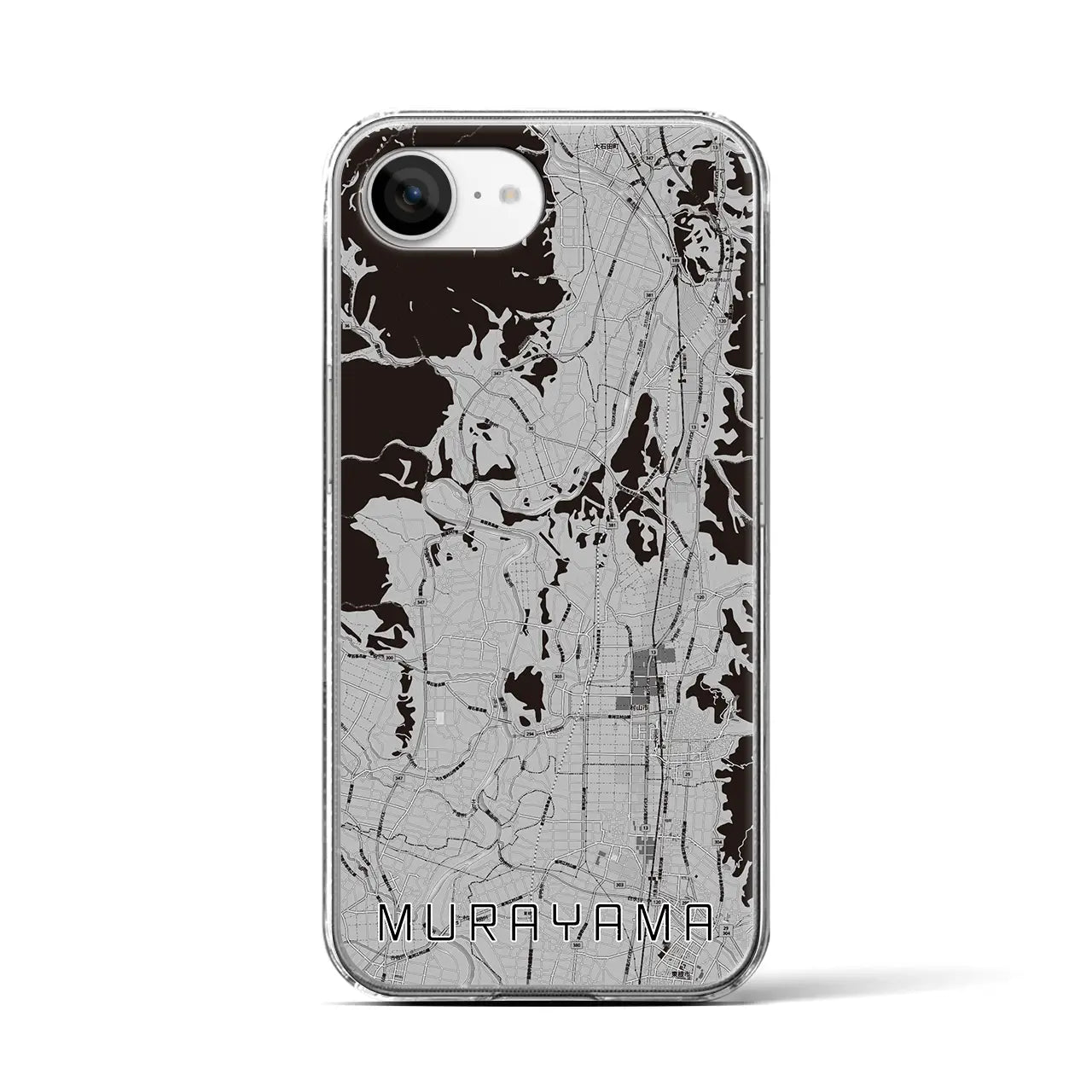 【村山(山形県)】地図柄iPhoneケース(クリアタイプ)