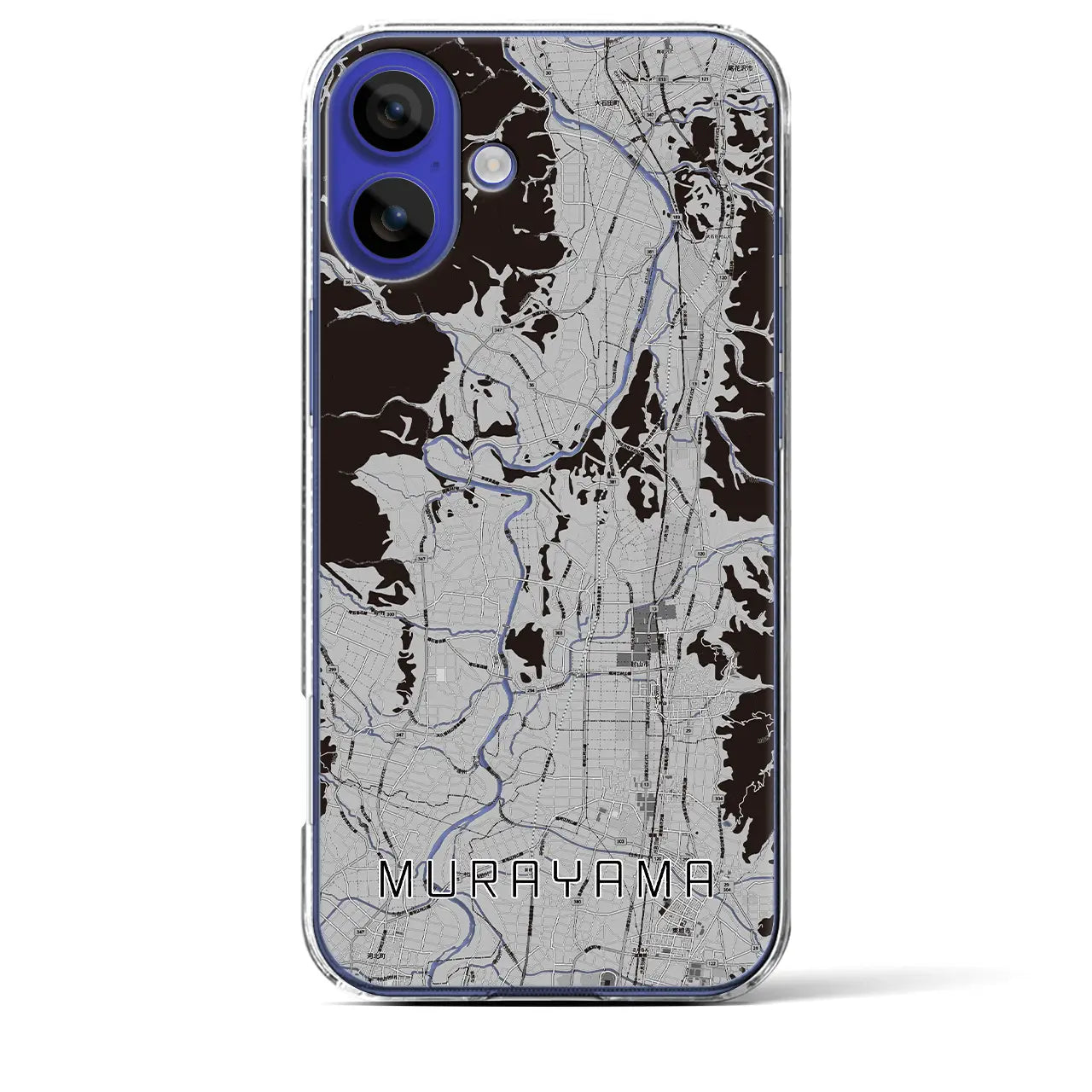 【村山(山形県)】地図柄iPhoneケース(クリアタイプ)