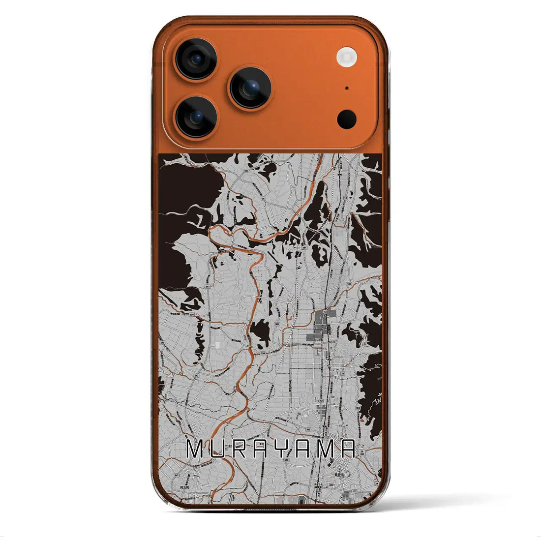 【村山(山形県)】地図柄iPhoneケース(クリアタイプ)