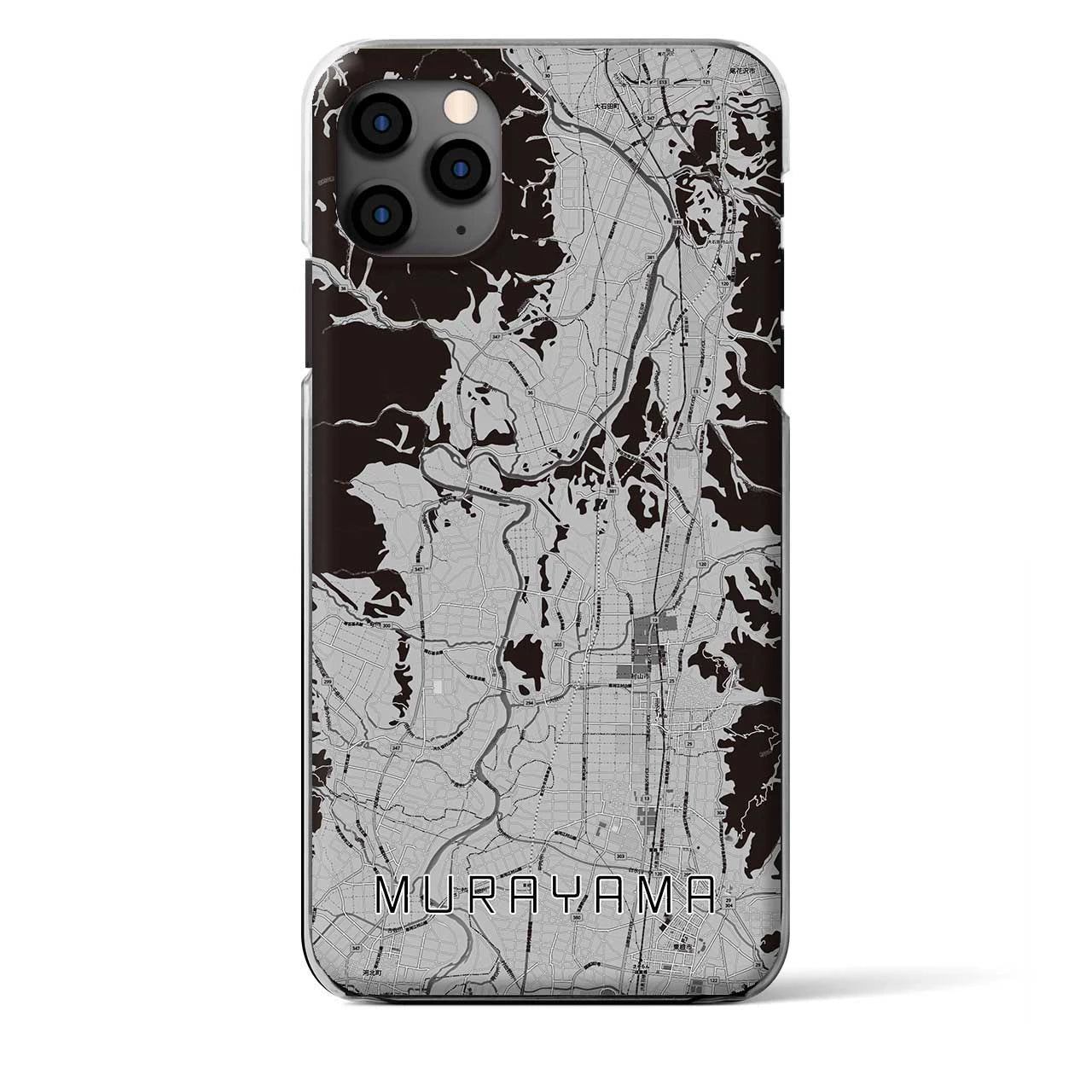 【村山(山形県)】地図柄iPhoneケース(クリアタイプ)