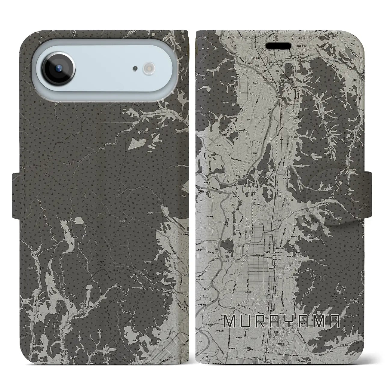 【村山(山形県)】地図柄iPhoneケース(手帳タイプ)