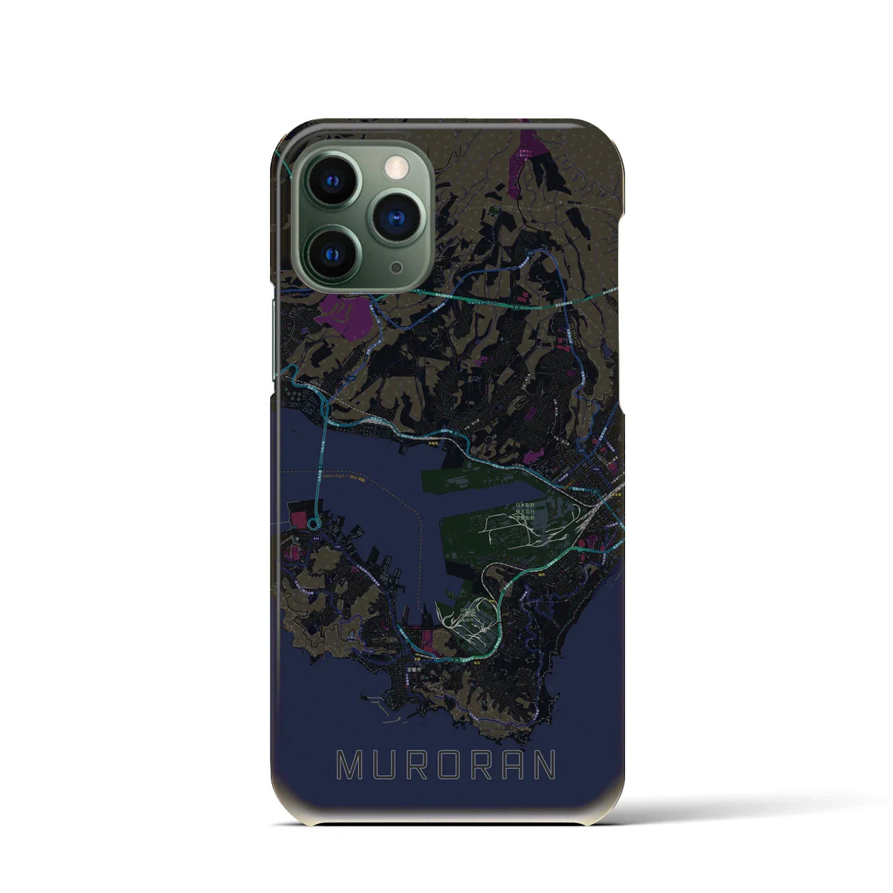 【室蘭(北海道)】地図柄iPhoneケース(バックカバータイプ)