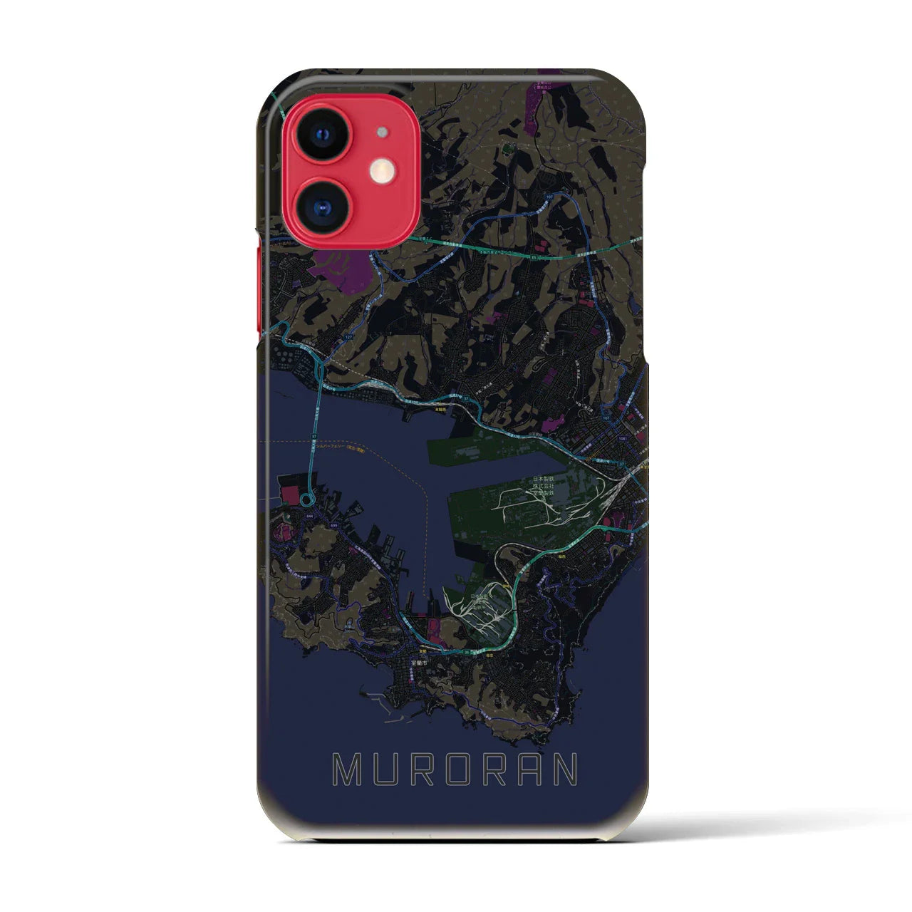 【室蘭(北海道)】地図柄iPhoneケース(バックカバータイプ)