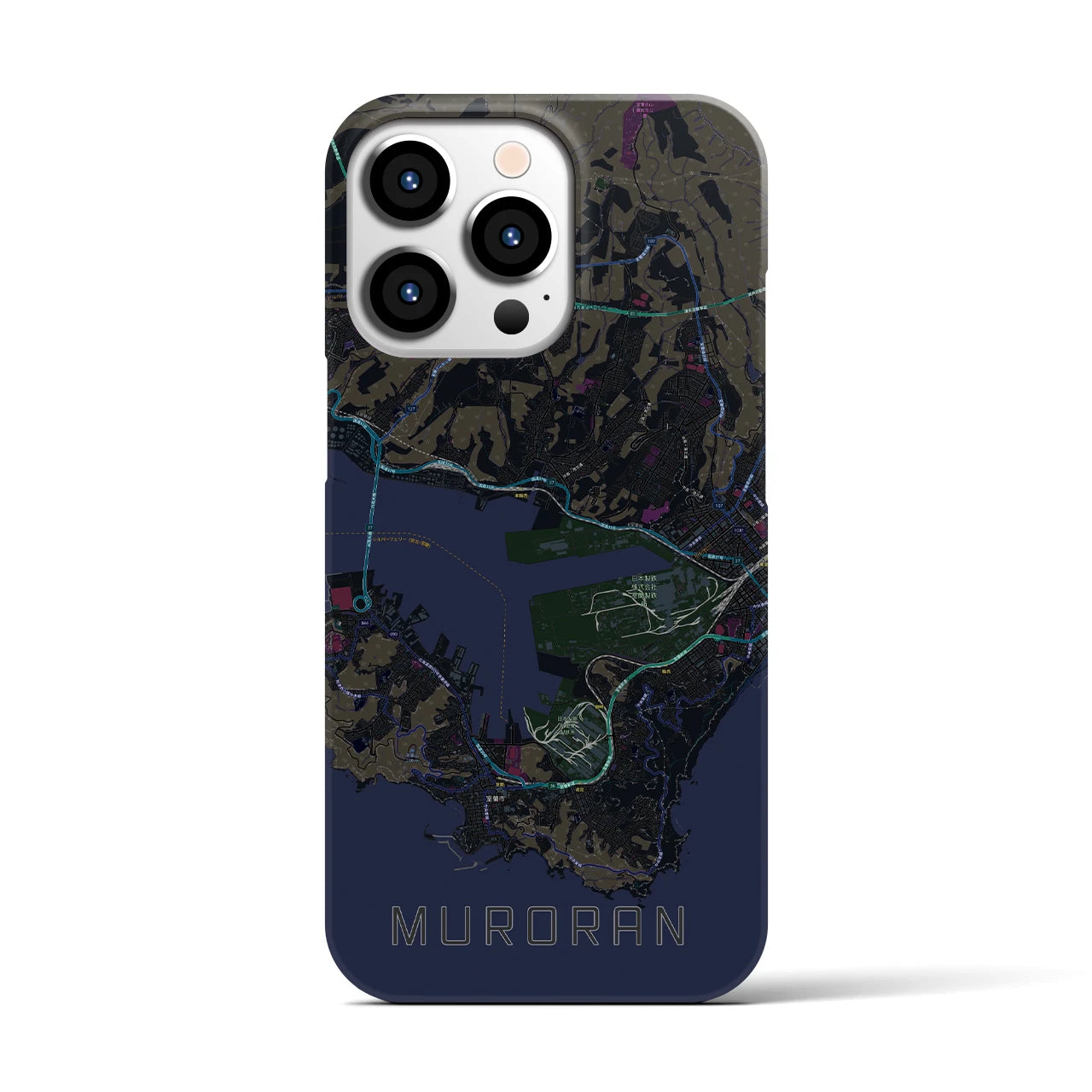【室蘭(北海道)】地図柄iPhoneケース(バックカバータイプ)