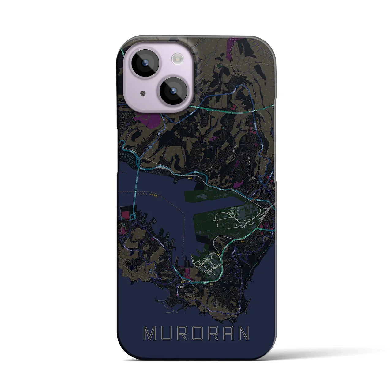 【室蘭(北海道)】地図柄iPhoneケース(バックカバータイプ)
