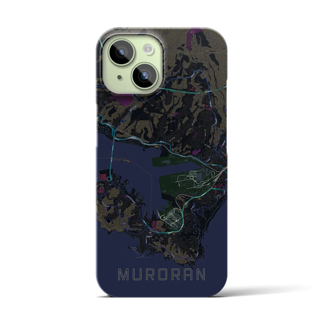 【室蘭(北海道)】地図柄iPhoneケース(バックカバータイプ)