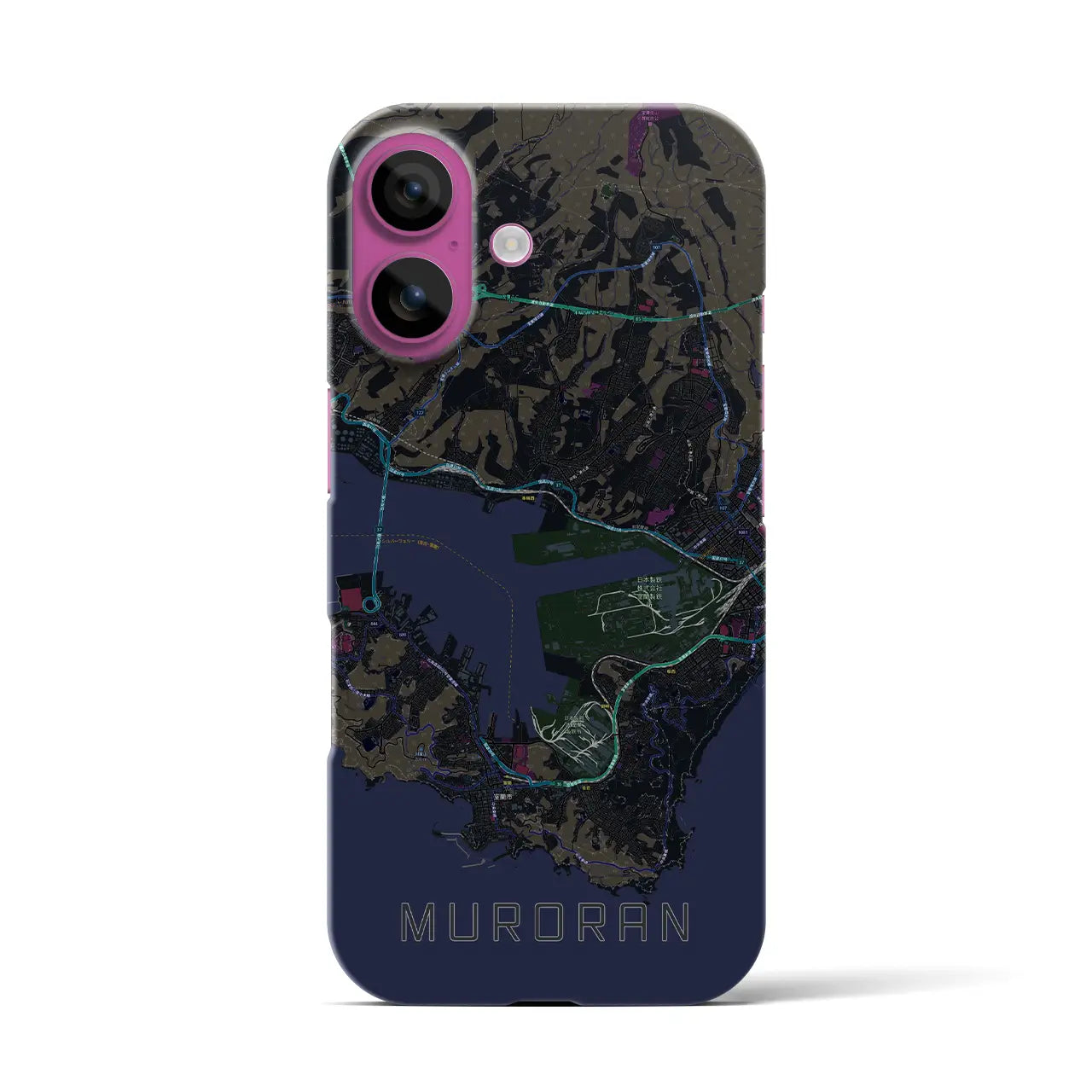 【室蘭(北海道)】地図柄iPhoneケース(バックカバータイプ)