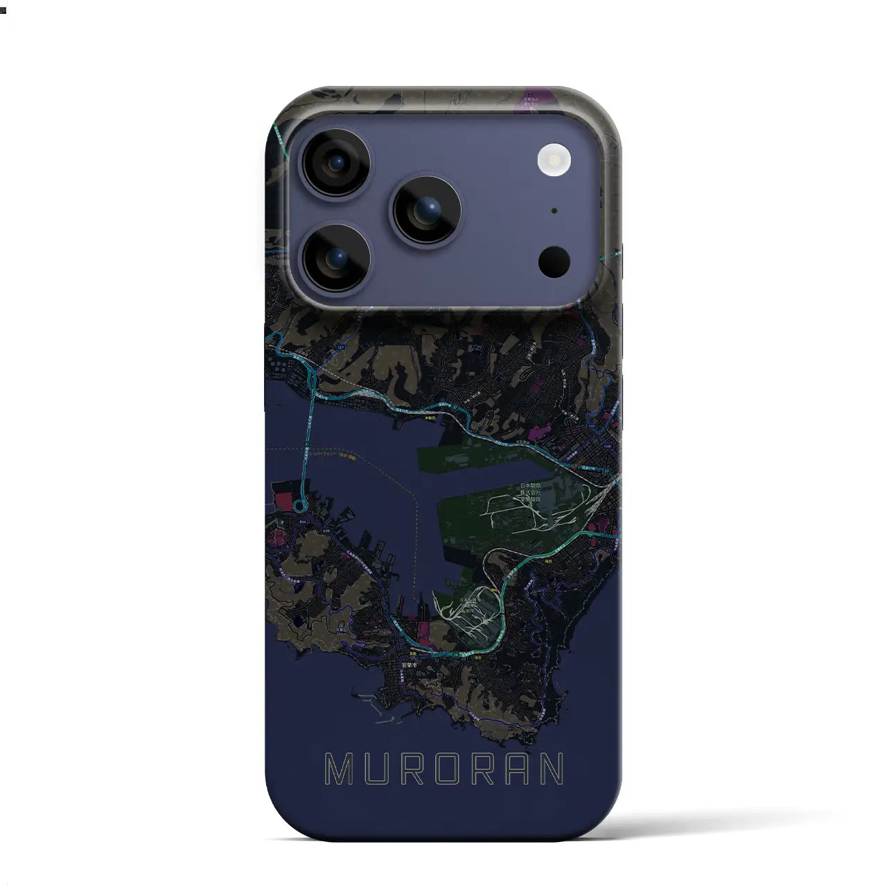 【室蘭(北海道)】地図柄iPhoneケース(バックカバータイプ)