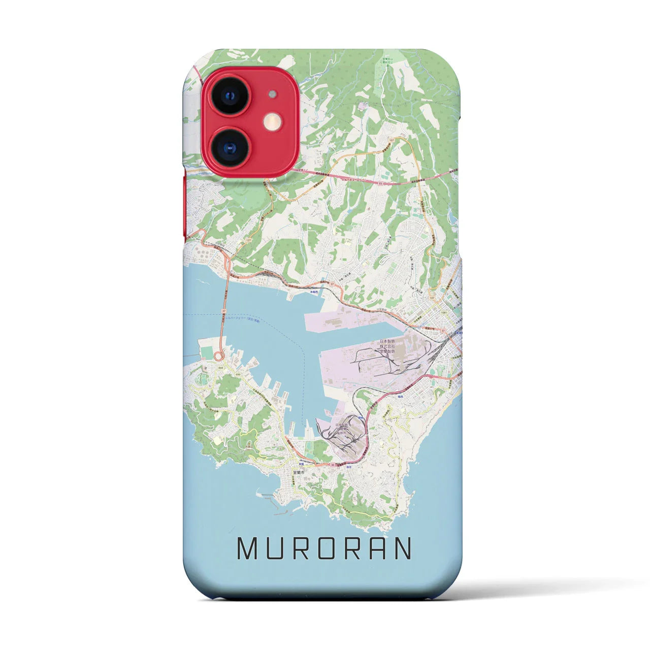 【室蘭(北海道)】地図柄iPhoneケース(バックカバータイプ)