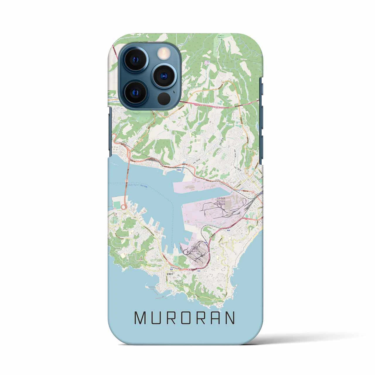【室蘭(北海道)】地図柄iPhoneケース(バックカバータイプ)