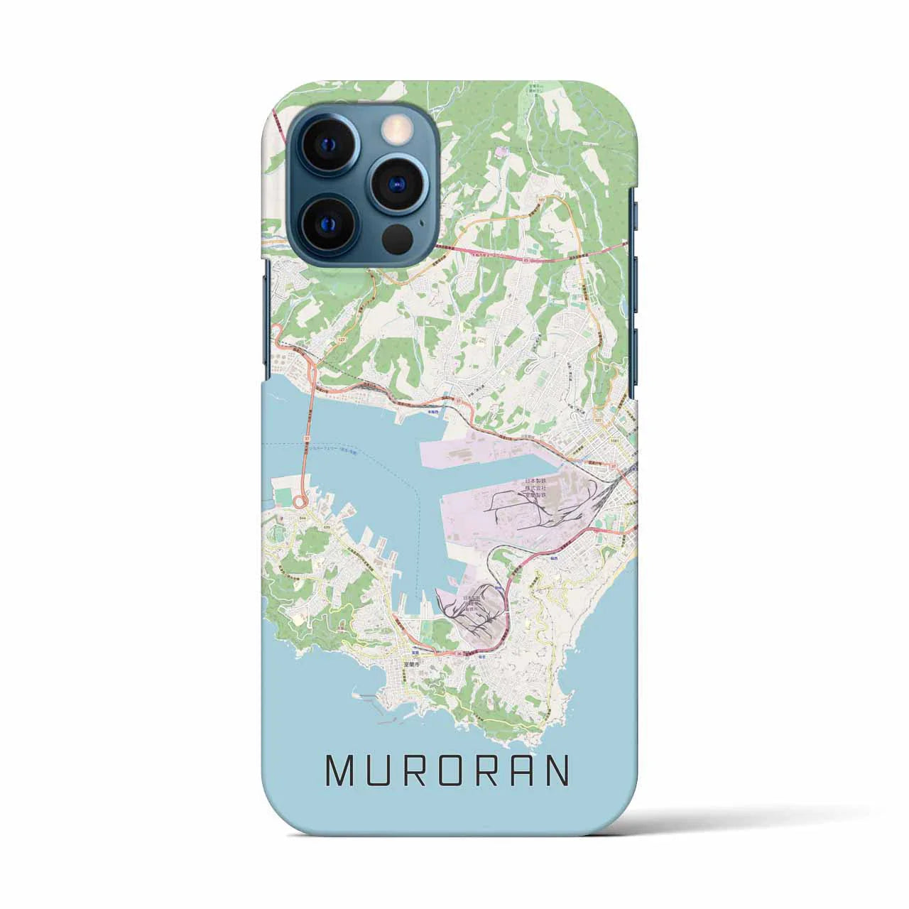 【室蘭(北海道)】地図柄iPhoneケース(バックカバータイプ)