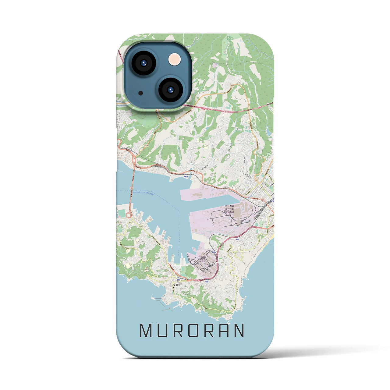 【室蘭(北海道)】地図柄iPhoneケース(バックカバータイプ)