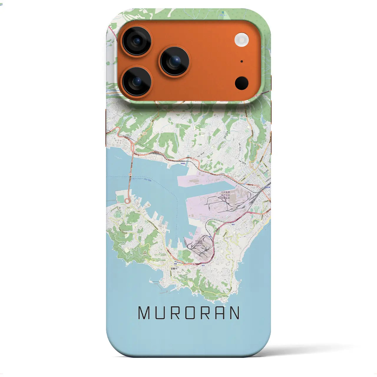 【室蘭(北海道)】地図柄iPhoneケース(バックカバータイプ)ナチュラル・iPhone 17 Pro Max 用