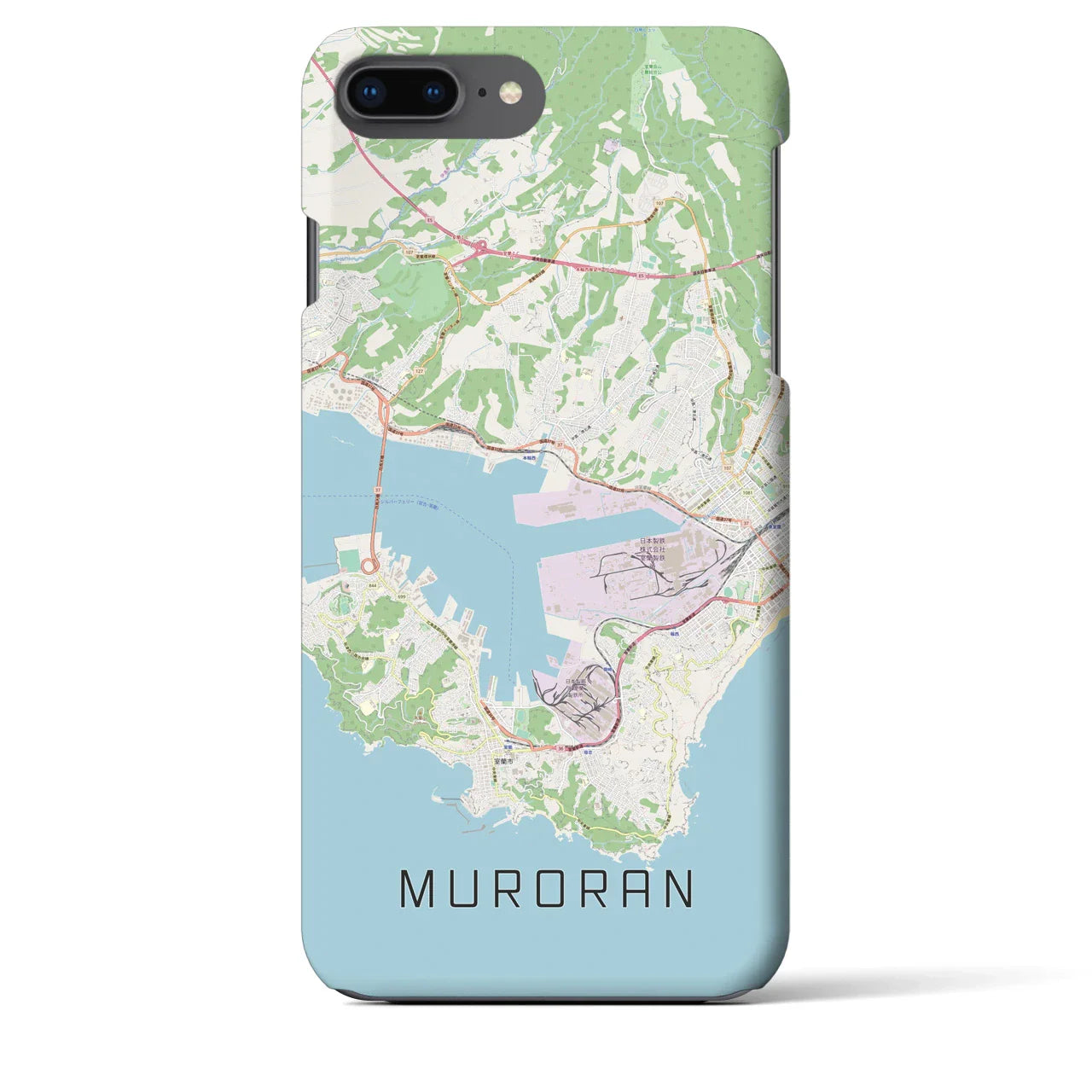 【室蘭(北海道)】地図柄iPhoneケース(バックカバータイプ)