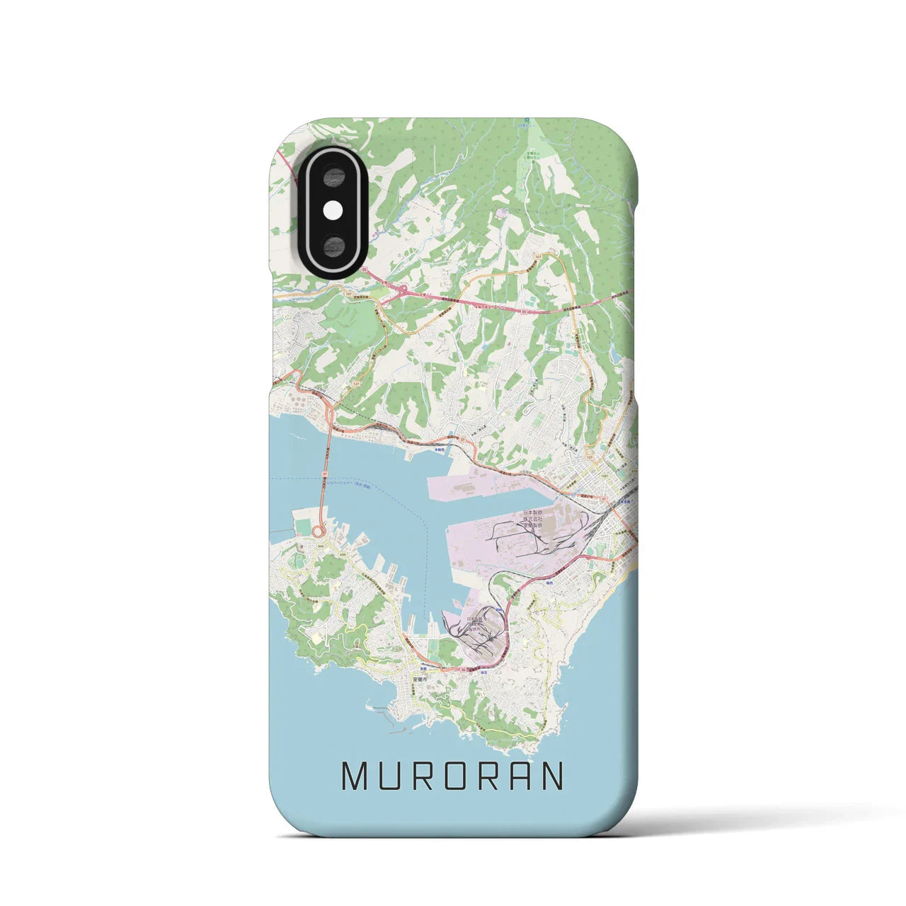 【室蘭(北海道)】地図柄iPhoneケース(バックカバータイプ)