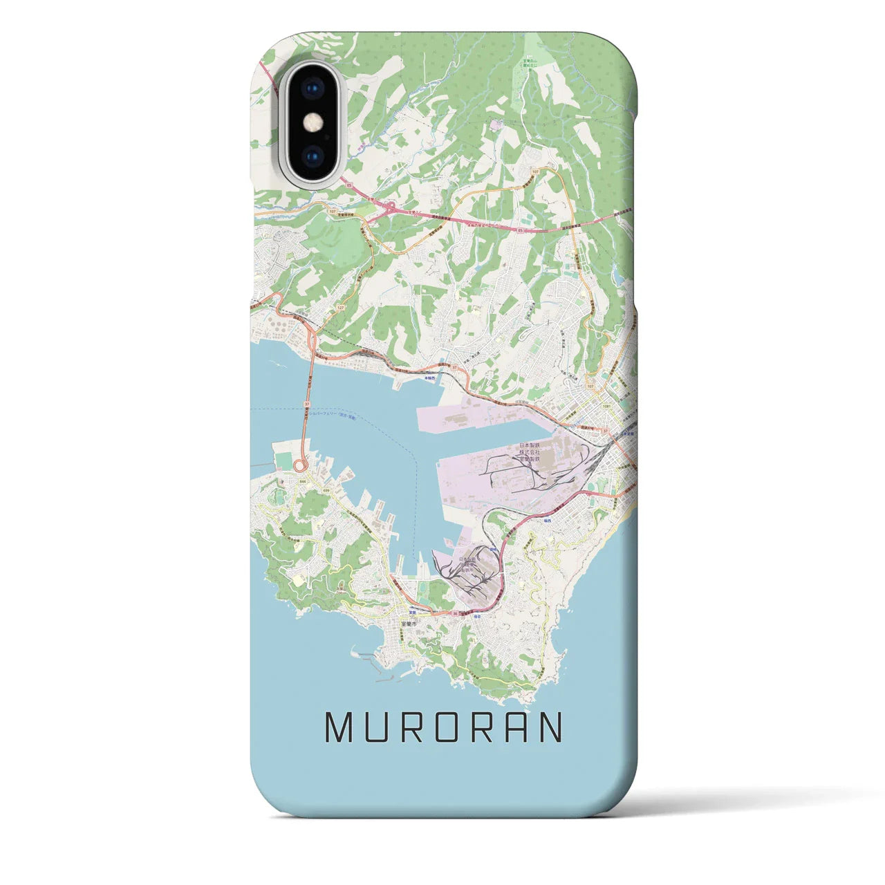 【室蘭(北海道)】地図柄iPhoneケース(バックカバータイプ)