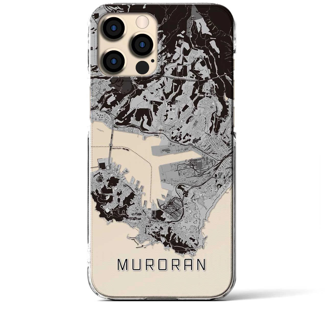 【室蘭(北海道)】地図柄iPhoneケース(クリアタイプ)