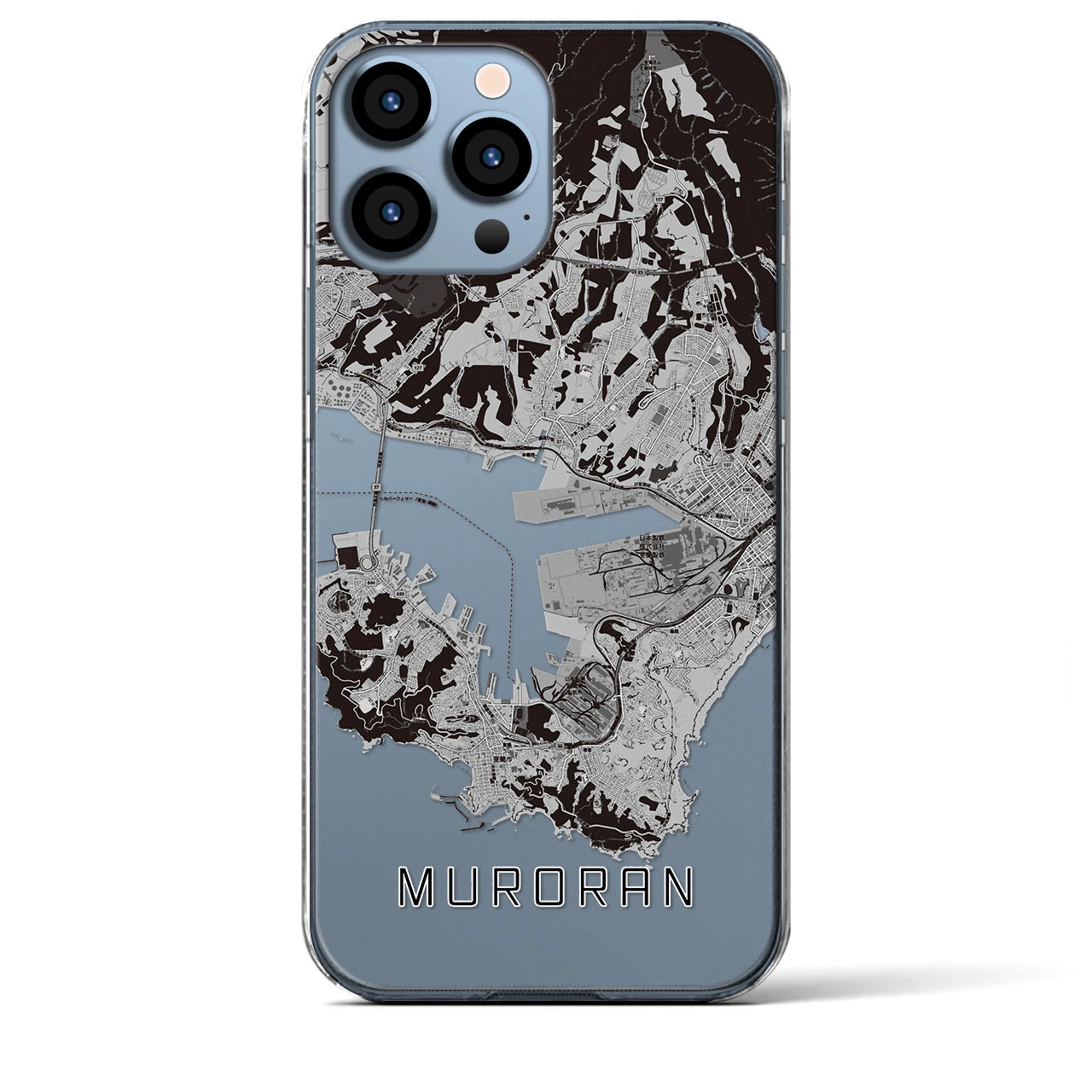 【室蘭(北海道)】地図柄iPhoneケース(クリアタイプ)