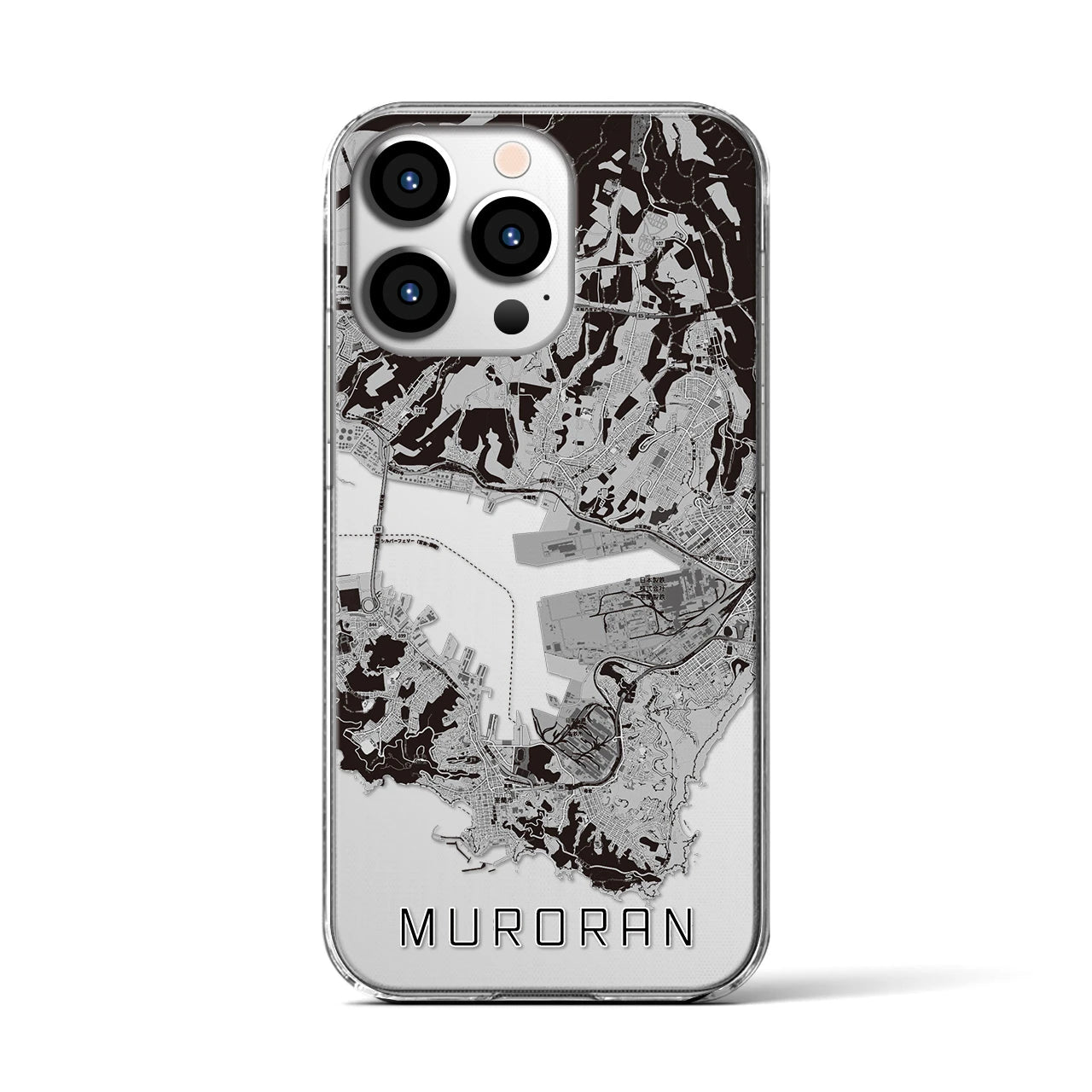 【室蘭(北海道)】地図柄iPhoneケース(クリアタイプ)