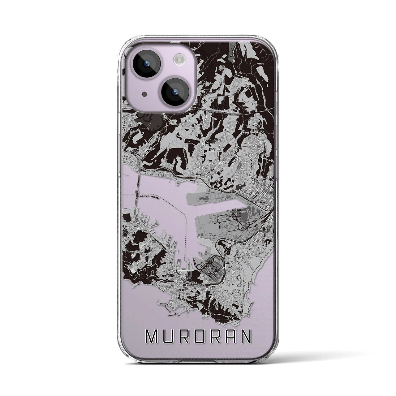 【室蘭(北海道)】地図柄iPhoneケース(クリアタイプ)
