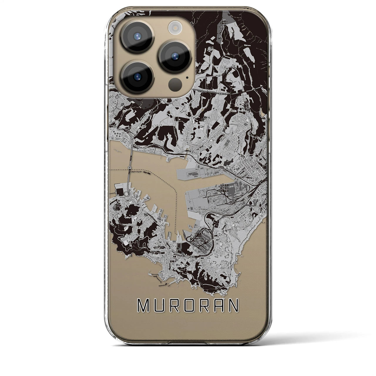 【室蘭(北海道)】地図柄iPhoneケース(クリアタイプ)