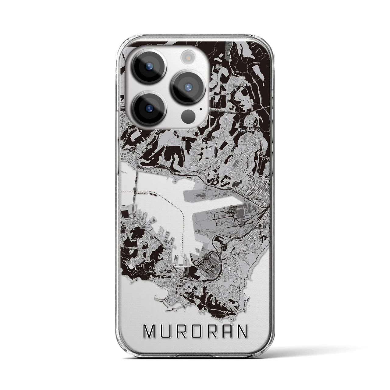 【室蘭(北海道)】地図柄iPhoneケース(クリアタイプ)