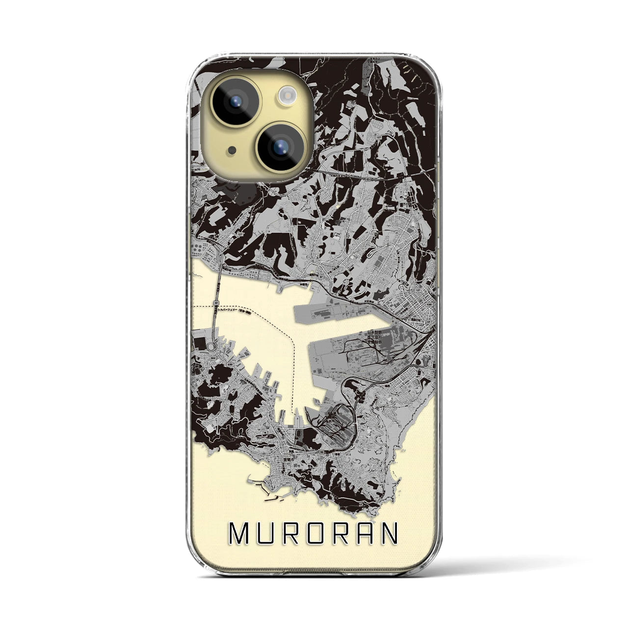 【室蘭(北海道)】地図柄iPhoneケース(クリアタイプ)