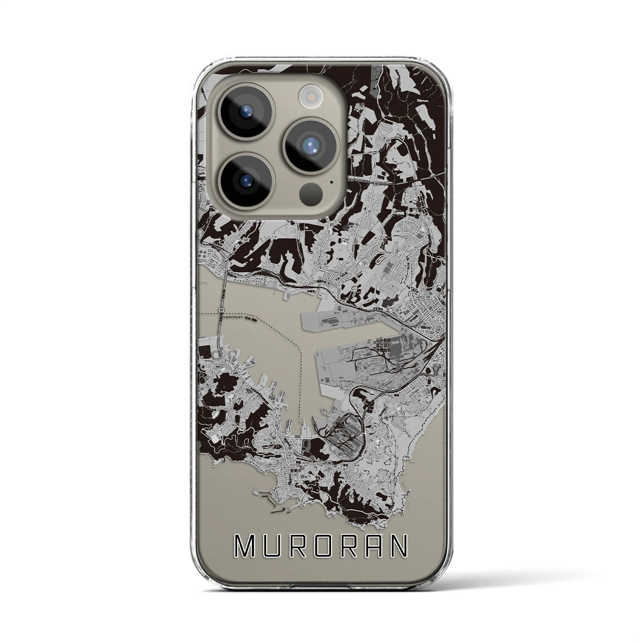 【室蘭(北海道)】地図柄iPhoneケース(クリアタイプ)