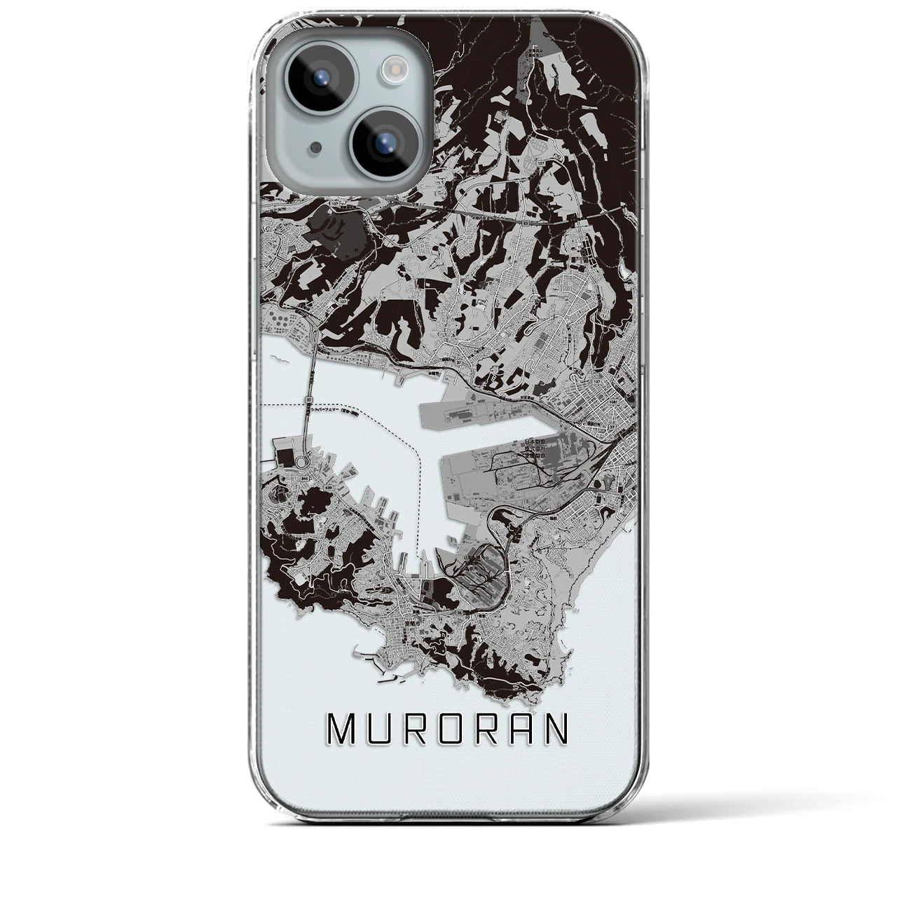 【室蘭(北海道)】地図柄iPhoneケース(クリアタイプ)