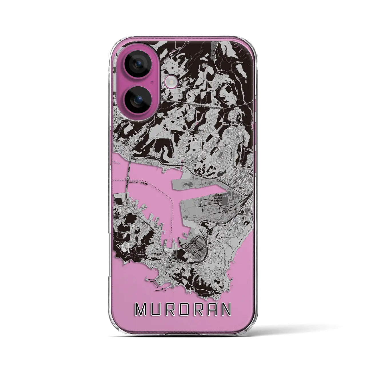 【室蘭(北海道)】地図柄iPhoneケース(クリアタイプ)