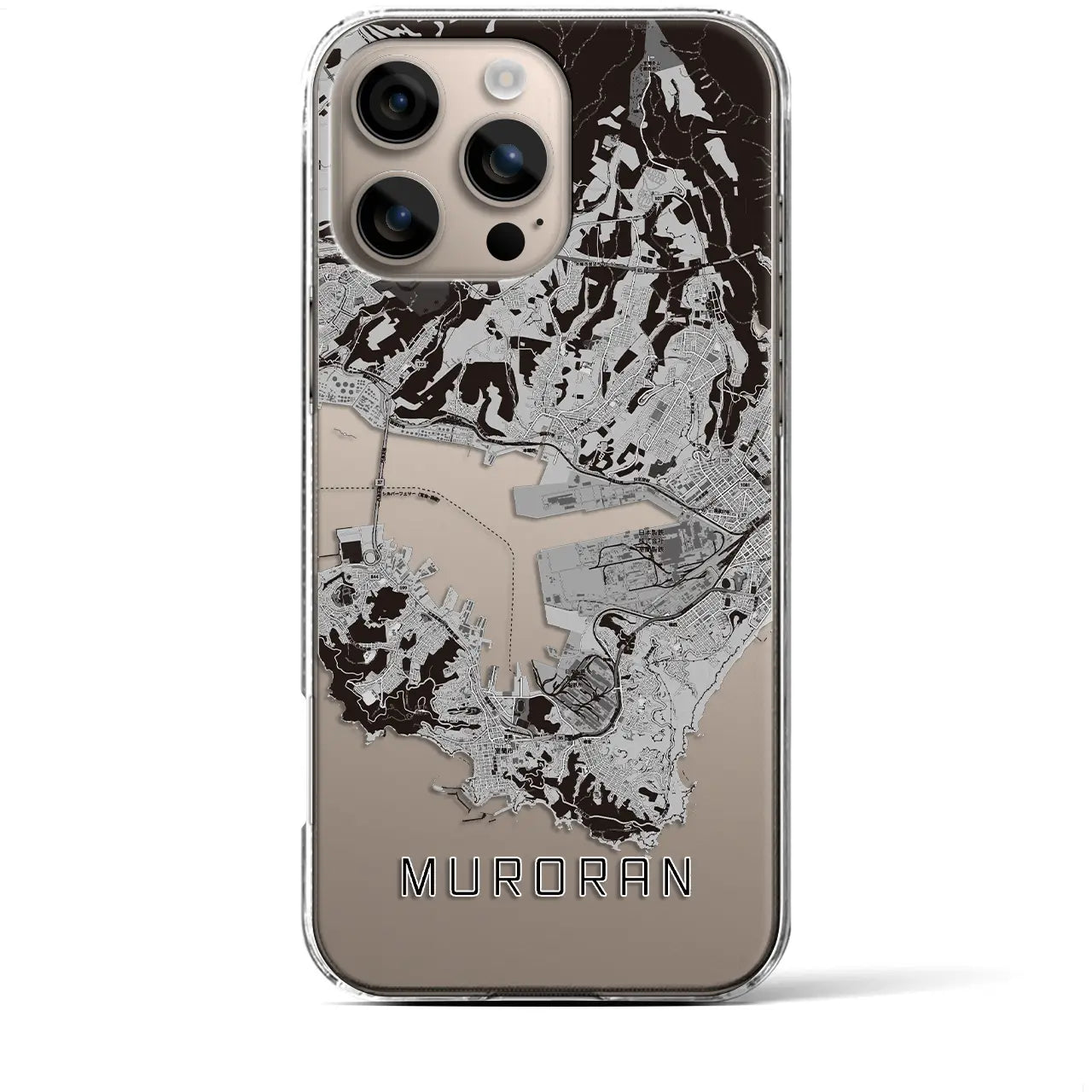 【室蘭(北海道)】地図柄iPhoneケース(クリアタイプ)