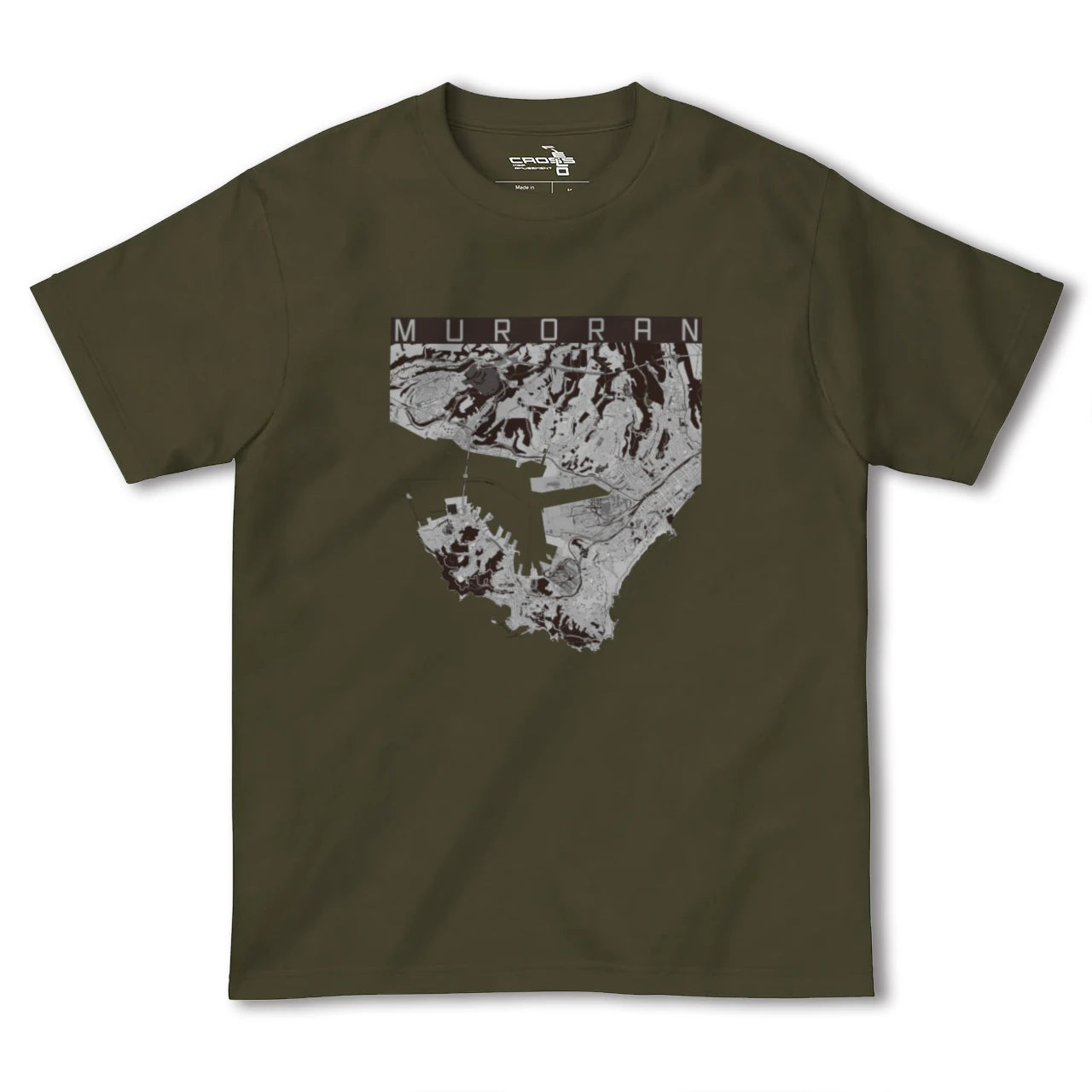 【室蘭(北海道)】地図柄ヘビーウェイトTシャツ