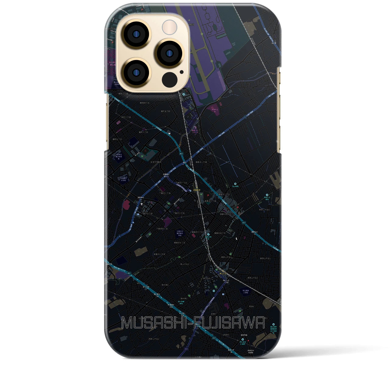 【武蔵藤沢(埼玉県)】地図柄iPhoneケース(バックカバータイプ)