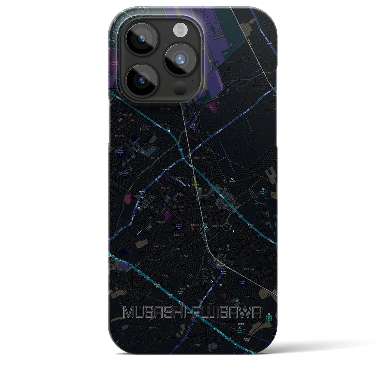 【武蔵藤沢(埼玉県)】地図柄iPhoneケース(バックカバータイプ)
