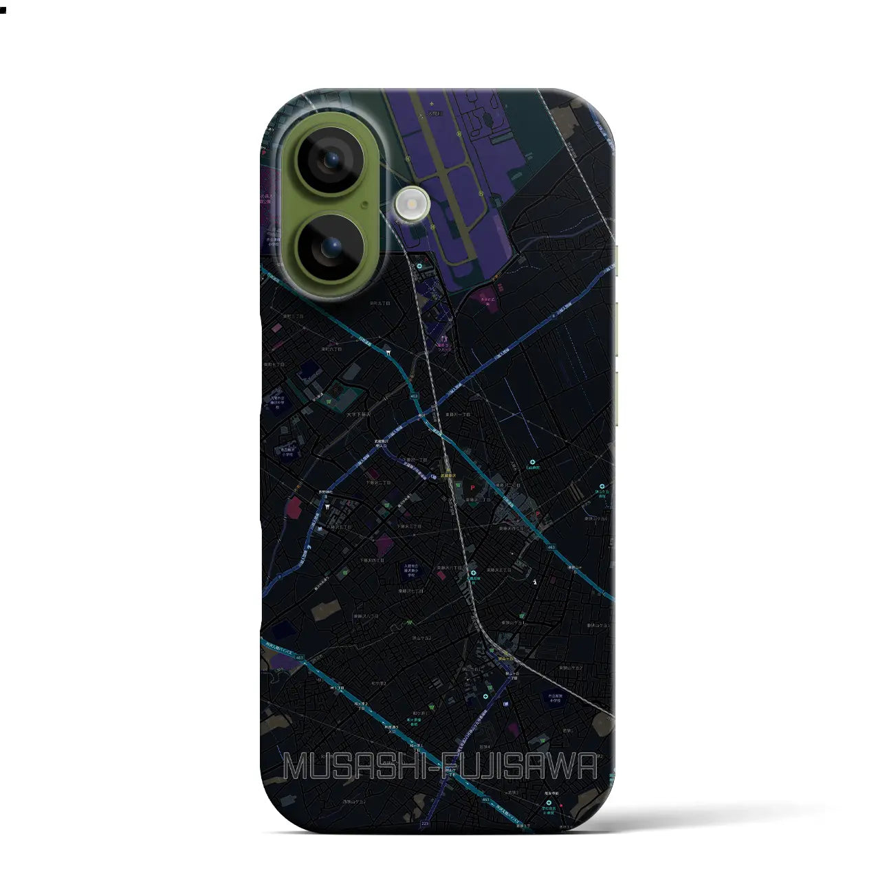 【武蔵藤沢(埼玉県)】地図柄iPhoneケース(バックカバータイプ)
