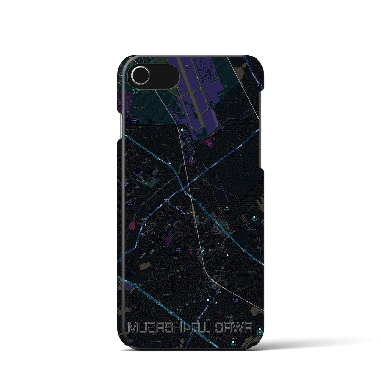 【武蔵藤沢(埼玉県)】地図柄iPhoneケース(バックカバータイプ)