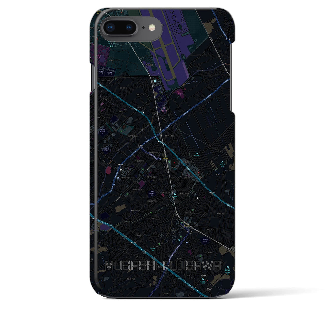【武蔵藤沢(埼玉県)】地図柄iPhoneケース(バックカバータイプ)