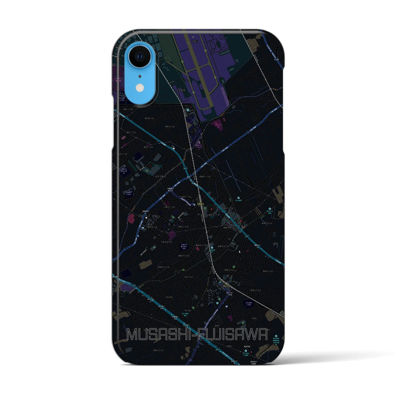 【武蔵藤沢(埼玉県)】地図柄iPhoneケース(バックカバータイプ)