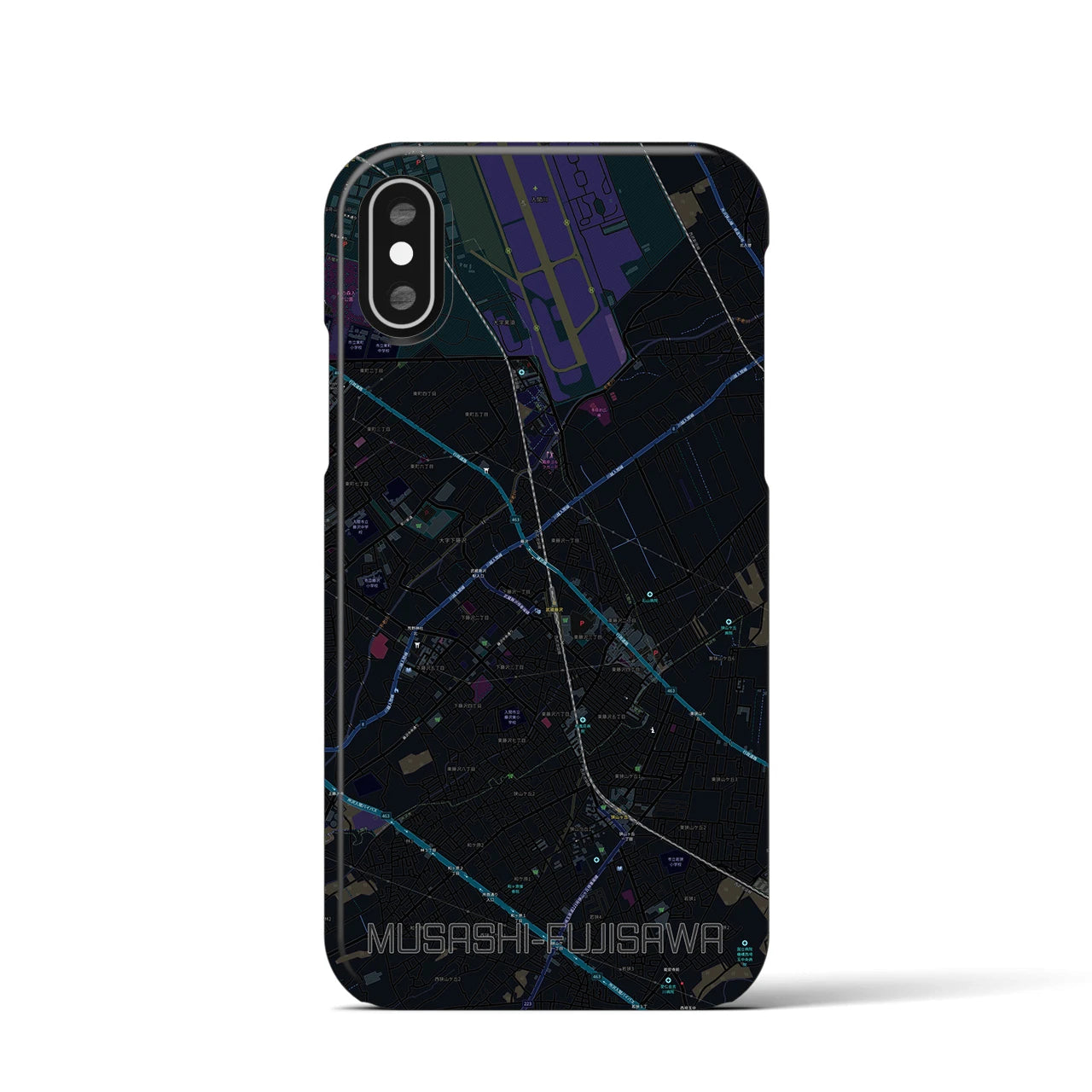 【武蔵藤沢(埼玉県)】地図柄iPhoneケース(バックカバータイプ)