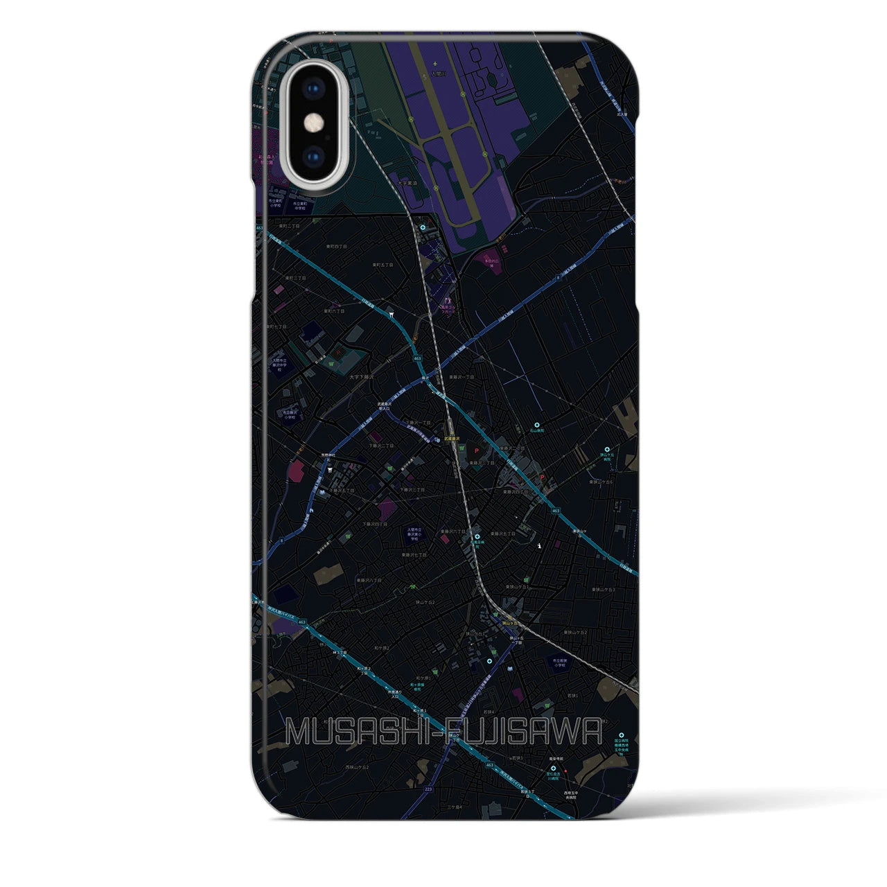【武蔵藤沢(埼玉県)】地図柄iPhoneケース(バックカバータイプ)