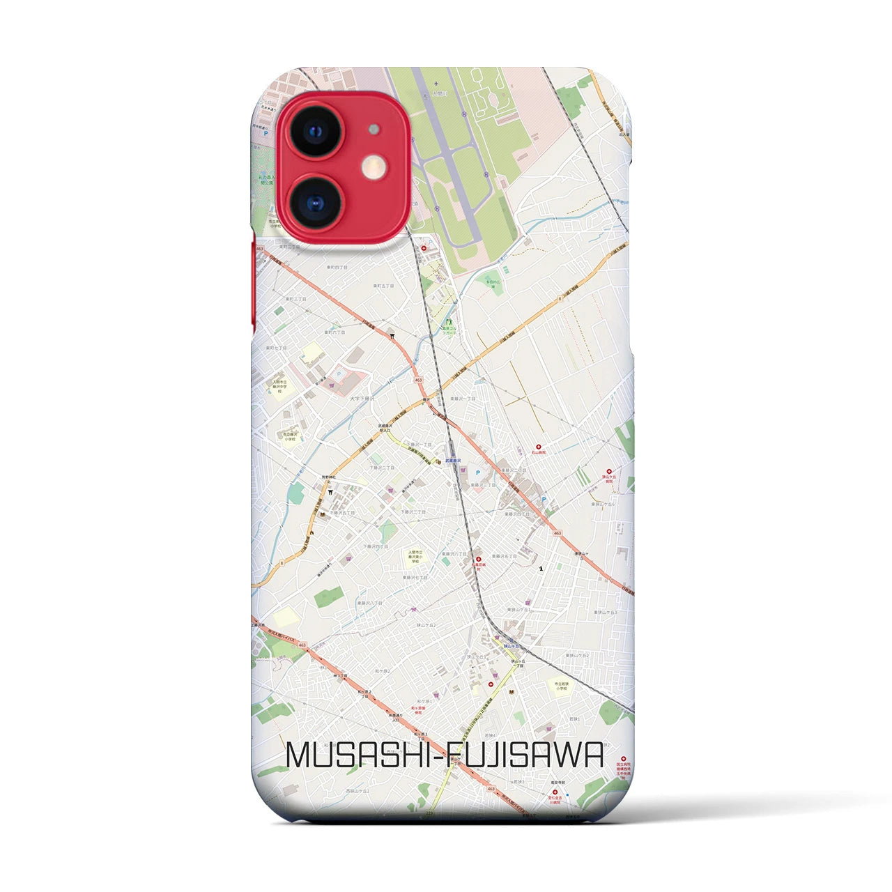 【武蔵藤沢(埼玉県)】地図柄iPhoneケース(バックカバータイプ)