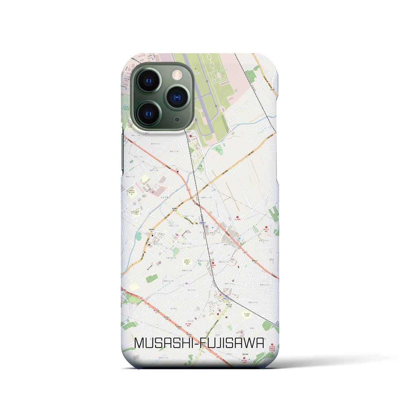 【武蔵藤沢(埼玉県)】地図柄iPhoneケース(バックカバータイプ)