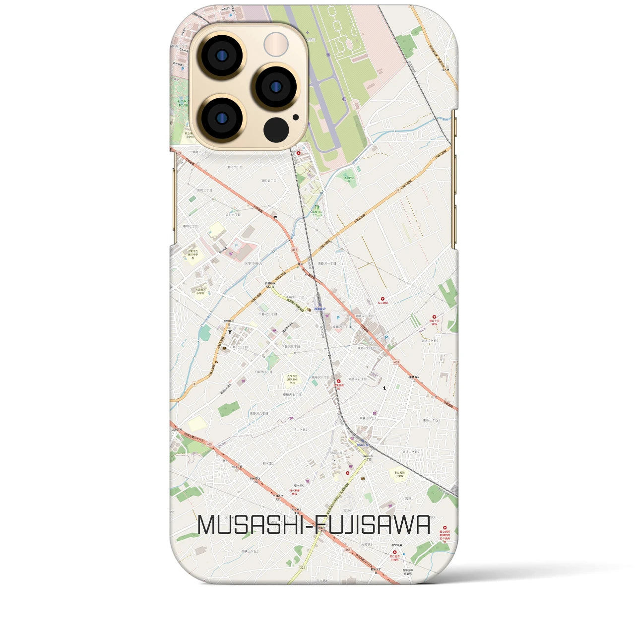 【武蔵藤沢(埼玉県)】地図柄iPhoneケース(バックカバータイプ)