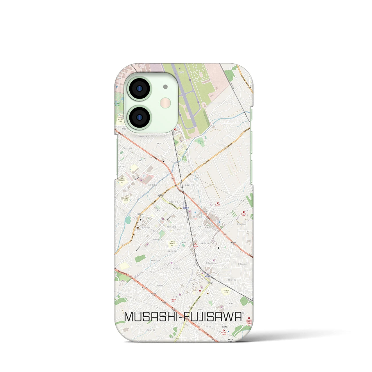 【武蔵藤沢(埼玉県)】地図柄iPhoneケース(バックカバータイプ)