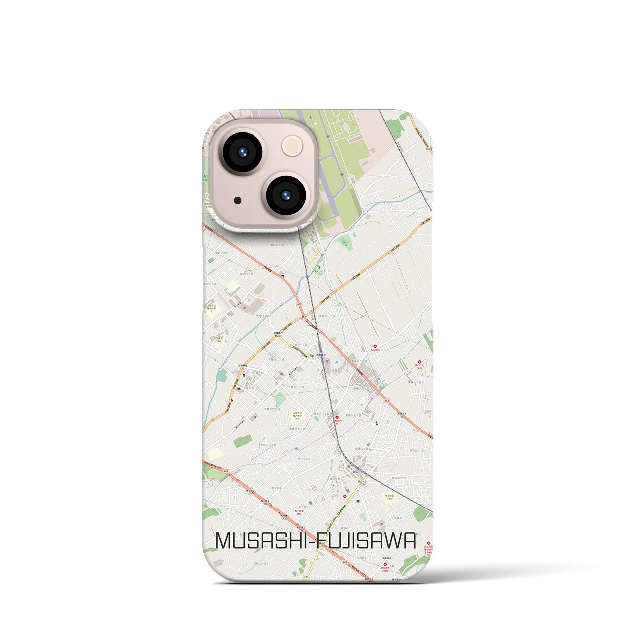 【武蔵藤沢(埼玉県)】地図柄iPhoneケース(バックカバータイプ)