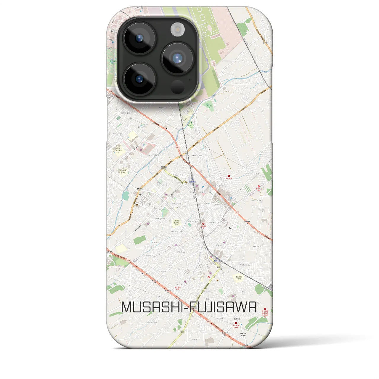 【武蔵藤沢(埼玉県)】地図柄iPhoneケース(バックカバータイプ)
