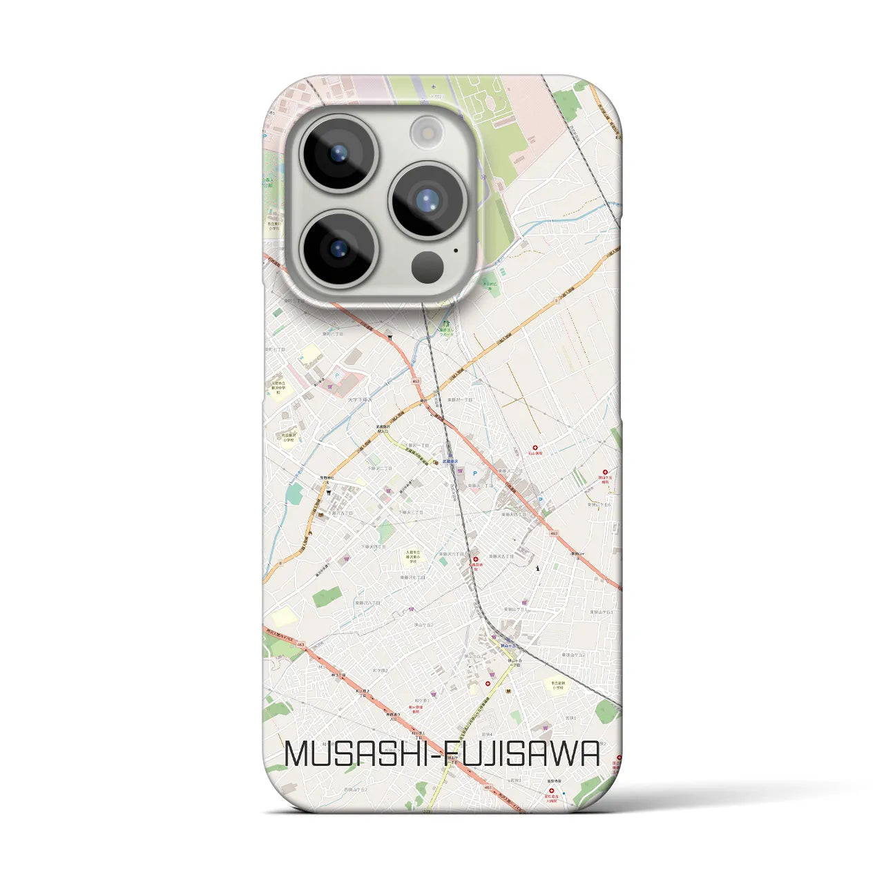 【武蔵藤沢(埼玉県)】地図柄iPhoneケース(バックカバータイプ)